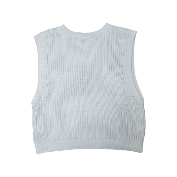 Chunky Knit Sleeveless Sweater Vest with Large Arm Openings Size Medium - Picture 2 of 7